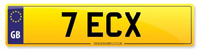 Personalised Number Plate 7 ECX