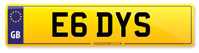 Personalised Number Plates E6 DYS