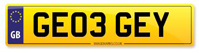 Personalised Number Plates GE03 GEY