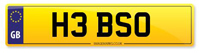 Personalised Number Plates H3 BSO