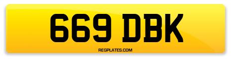 Registration 669 DBK