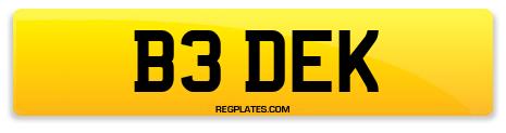 Registration B3 DEK