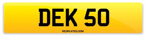 Registration DEK 50