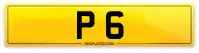 P 6 dateless number plate