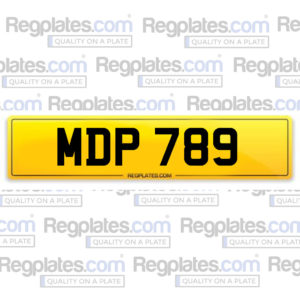 MDP 789 Number plate