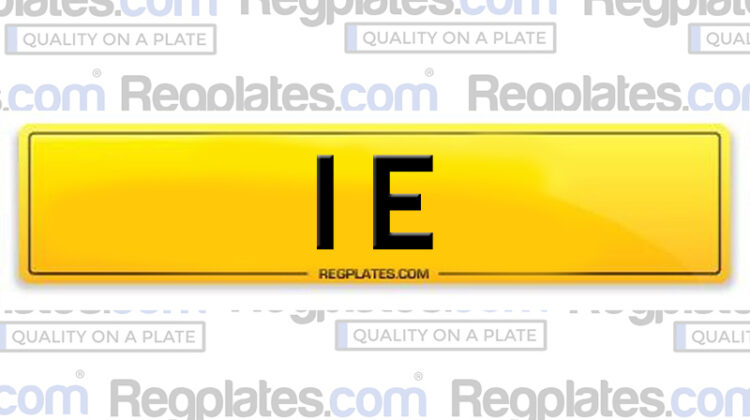 personalised number plate 1 E for sale through Regplates.com