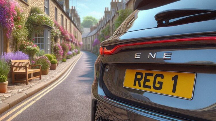 UK number plate with registration REG 1