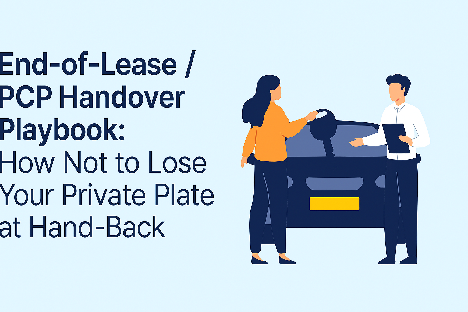 number plate removal after pcp deal