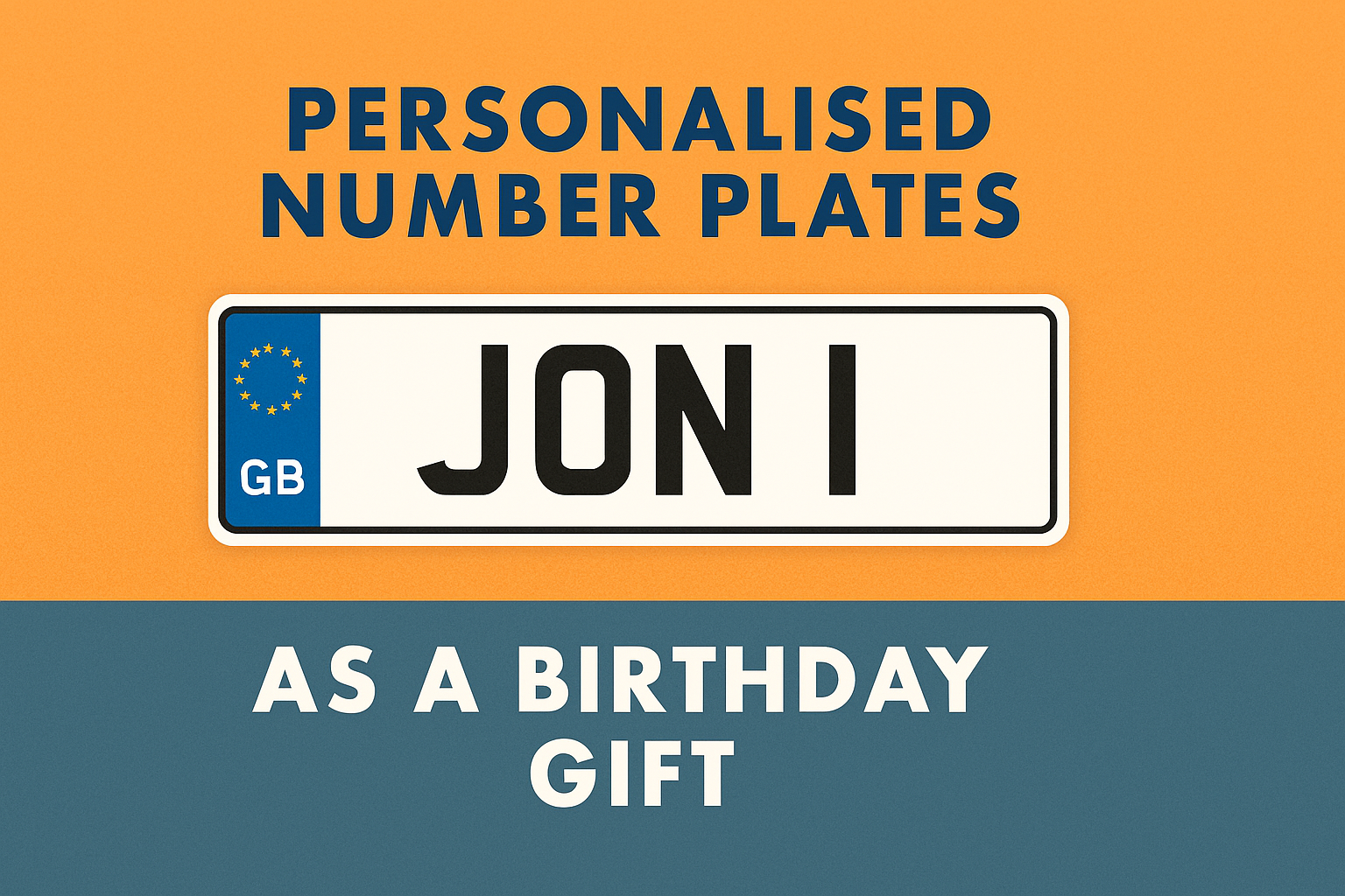 number plates birthday gift