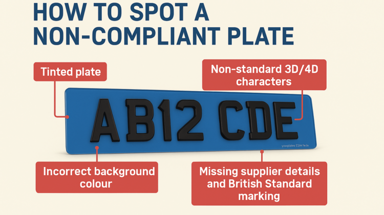 non compliant show number plates