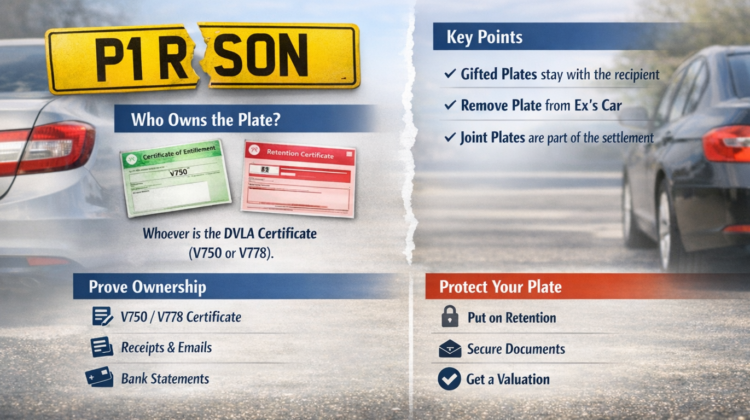 personalised number plates in a divorce