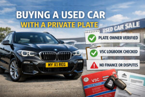 buying car with private plate on