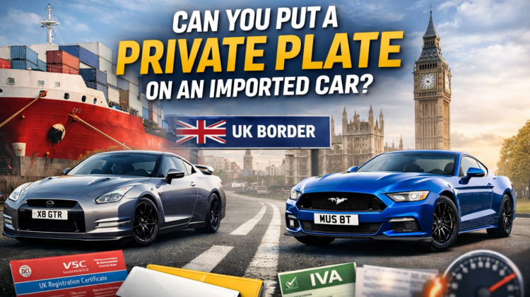 number plates on imported cars