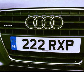 222 RXP Number Plate