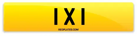 1 x 1 Dateless Number Plates