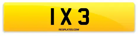 1 x 3 Dateless Number Plates