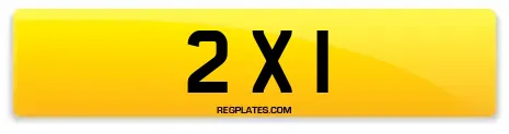 2 x 1 Dateless Number Plates