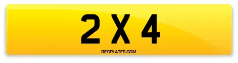 2 x 4 Dateless Number Plates