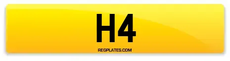 Number Plate Search - H4 registrations