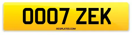 OO07 ZEK