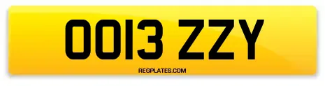 OO13 ZZY