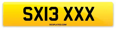 SX13 XXX