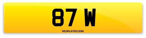 87 W